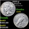 Image 1 : 1935-p Peace Dollar $1 Grades Select Unc