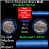 Image 1 : Buffalo Nickel Shotgun Roll in Old Bank Style 'Abbott Coin Counter' Wrapper 1934 & p Mint Ends