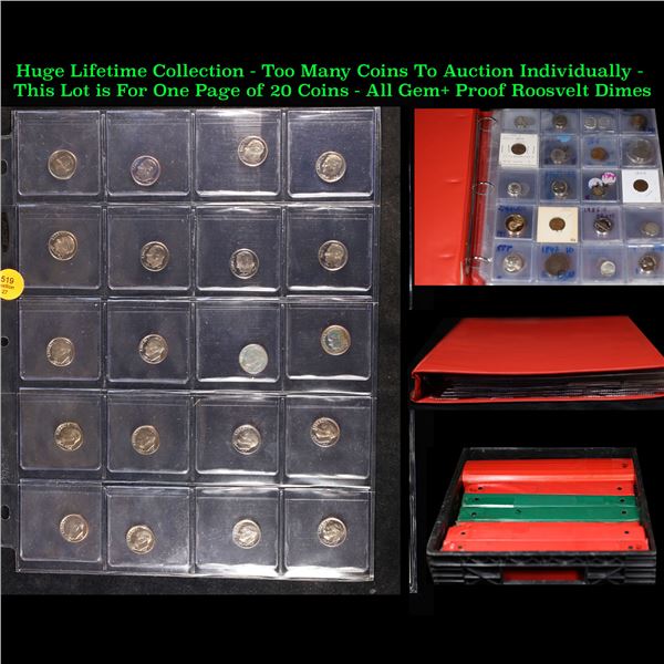 Huge Liifetime Collection - Too Many Coins To Auction Individually - This Lot is For One Page of 20 