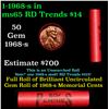 Image 1 : Shotgun Lincoln 1c roll, 1968-s 50 pcs Steel-Strong Wrapper.