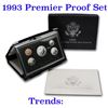Image 1 : 1993 United States Mint Premier Silver Proof Set in Display case