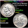 Image 1 : ***Auction Highlight*** 1935/34-p Boone Old Commem Half Dollar 50c Graded ms67 BY SEGS (fc)
