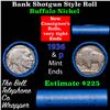 Image 1 : Buffalo Nickel Shotgun Roll in Old Bank Style 'Abbott Coin Counter' Wrapper 1936 & p Mint Ends