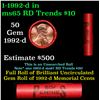 Image 1 : Shotgun Lincoln 1c roll, 1992-d 50 pcs Steel-Strong Wrapper.