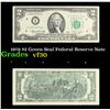 Image 1 : 1976 $2 Green Seal Federal Reserve Note Grades vf++