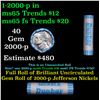 Image 1 : Shotgun Jefferson 5c roll, 2000-p 40 pcs Dunbar Wrapper