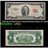 Image 1 : 1953A $2 Red Seal United States Note Fr-1510 Grades vf++