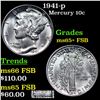 Image 1 : 1941-p Mercury Dime 10c Grades GEM+ FSB