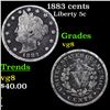 Image 1 : 1883 cents Liberty Nickel 5c Grades vg, very good