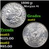 Image 1 : 1896-p Morgan Dollar $1 Grades Select Unc