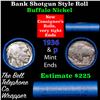 Image 1 : Buffalo Nickel Shotgun Roll in Old Bank Style 'Abbott Coin Counter' Wrapper 1936 & p Mint Ends