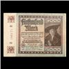 Image 2 : 1922 Fourth Issue Germany (Weimar) 5000 Marks Post-WWI Hyperinflation Banknote P# 81a, Watermark: G/