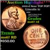 Image 1 : ***Auction Highlight*** 1950-d Lincoln Cent Near TOP POP! 1c Graded ms67 rd By SEGS (fc)