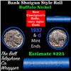 Image 1 : Buffalo Nickel Shotgun Roll in Old Bank Style 'Abbott Coin Counter' Wrapper 1937 & D Mint Ends