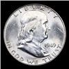 Image 2 : 1949-p Franklin Half Dollar 50c Grades Select Unc+ FBL