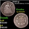 Image 1 : 1843-p Seated Liberty Half Dime 1/2 10c Grades vg details
