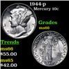 Image 1 : 1944-p Mercury Dime 10c Grades GEM+ Unc