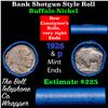 Image 1 : Buffalo Nickel Shotgun Roll in Old Bank Style 'Abbott Coin Counter' Wrapper 1926 & p Mint Ends