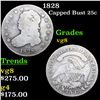 Image 1 : 1828 Capped Bust Quarter 25c Grades vg, very good