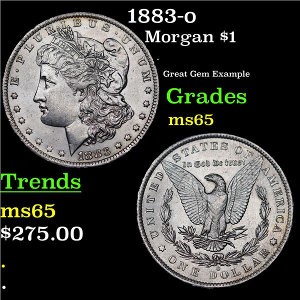 1883-o Morgan Dollar $1 Grades GEM Unc