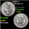 Image 1 : 1883-o Morgan Dollar $1 Grades GEM Unc
