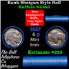 Image 1 : Buffalo Nickel Shotgun Roll in Old Bank Style 'Abbott Coin Counter' Wrapper 1937 & p Mint Ends