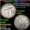 Image 1 : ***Auction Highlight*** 1915-s Panama Pacific Old Commem Half Dollar 50c Graded GEM++ Unc BY USCG (f