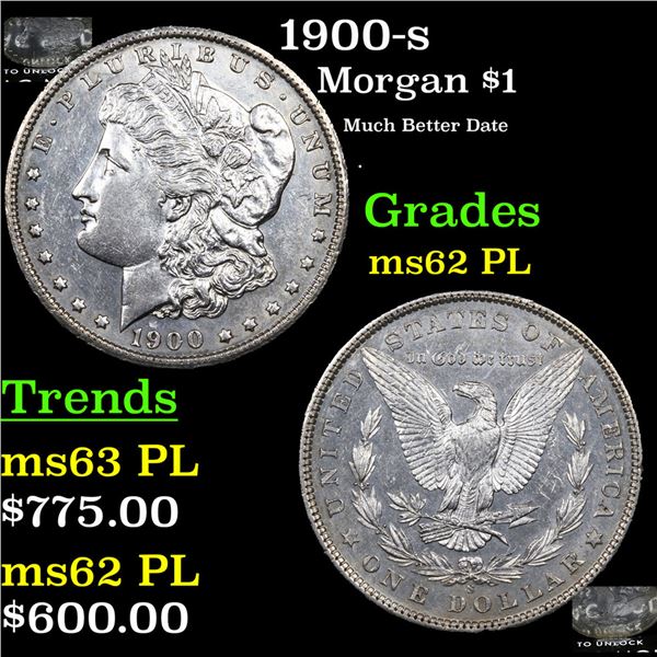 1900-s Morgan Dollar $1 Grades Select Unc PL