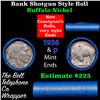 Image 1 : Buffalo Nickel Shotgun Roll in Old Bank Style 'Abbott Coin Counter' Wrapper 1936 & p Mint Ends