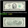Image 1 : 2009 $2 Green Seal Federal Reserve Note Grades Gem CU