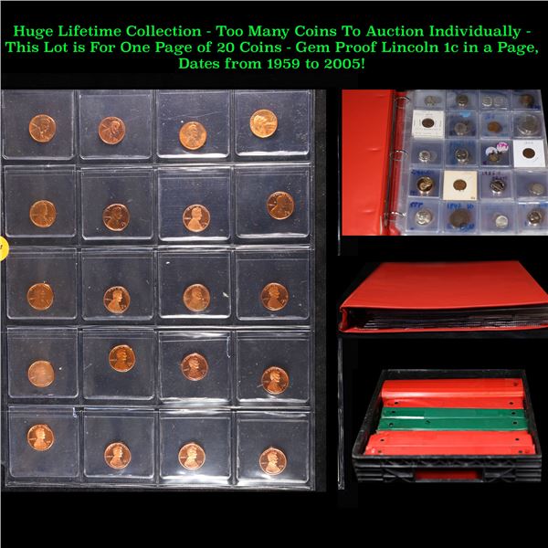 Huge Liifetime Collection - Too Many Coins To Auction Individually - This Lot is For One Page of 20 