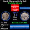 Image 1 : Buffalo Nickel Shotgun Roll in Old Bank Style 'Nathan's' Wrapper 1917 &p Mint Ends