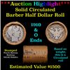 Image 1 : ***Auction Highlight*** Old 50c Roll $10 Halves Solid Barber Half dollar Roll with 1910 & O  Ends (f