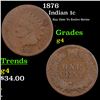 Image 1 : 1876 Indian Cent 1c Grades g, good