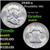 Image 1 : 1949-s Franklin Half Dollar 50c Grades Choice+ Unc