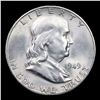 Image 2 : 1949-s Franklin Half Dollar 50c Grades Choice+ Unc