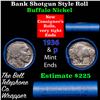 Image 1 : Buffalo Nickel Shotgun Roll in Old Bank Style 'Abbott Coin Counter' Wrapper 1936 & p Mint Ends
