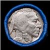 Image 2 : Buffalo Nickel Shotgun Roll in Old Bank Style 'Abbott Coin Counter' Wrapper 1930 & D Mint Ends