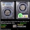 Image 1 : PCGS 1989-p Washington Quarter Ultra Rare Filled Die Obverse Mint Error 25c Graded ms62 By PCGS