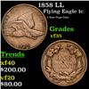 Image 1 : 1858 LL Flying Eagle Cent 1c Grades vf++