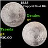 Image 1 : 1833 Capped Bust Dime 10c Grades g, good