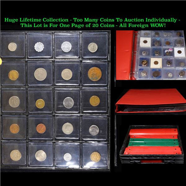 Huge Liifetime Collection - Too Many Coins To Auction Individually - This Lot is For One Page of 20 