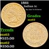 Image 1 : 1861 Indian Cent 1c Grades Select Unc