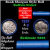 Image 1 : Buffalo Nickel Shotgun Roll in Old Bank Style 'Abbott Coin Counter' Wrapper 1937 & p Mint Ends
