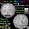Image 1 : ***Auction Highlight*** 1868-p Seated Half Dollar 50c Graded Select Unc+ PL BY USCG (fc)