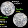 Image 1 : 1900-p Morgan Dollar $1 Grades Select Unc