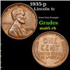 Image 1 : 1935-p Lincoln Cent 1c Grades GEM Unc RB