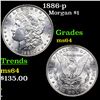 Image 1 : 1886-p Morgan Dollar $1 Grades Choice Unc