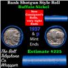 Image 1 : Buffalo Nickel Shotgun Roll in Old Bank Style 'Abbott Coin Counter' Wrapper 1937 & p Mint Ends