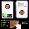 Image 1 : NGC 1958-d Lincoln Cent Reverse Lamination Mint Error 1c Graded ms64 rd By NGC